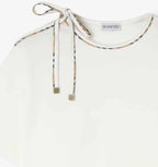 Tie-sleeve Cotton T-shirt