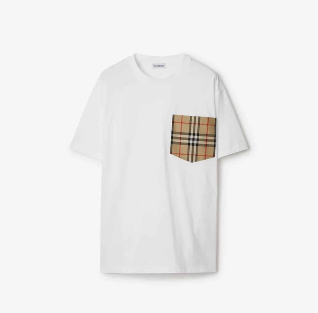 Check Pocket Cotton T-shirtPrice