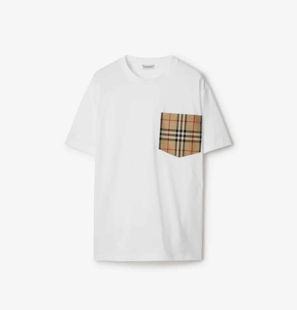 Check Pocket Cotton T-shirtPrice