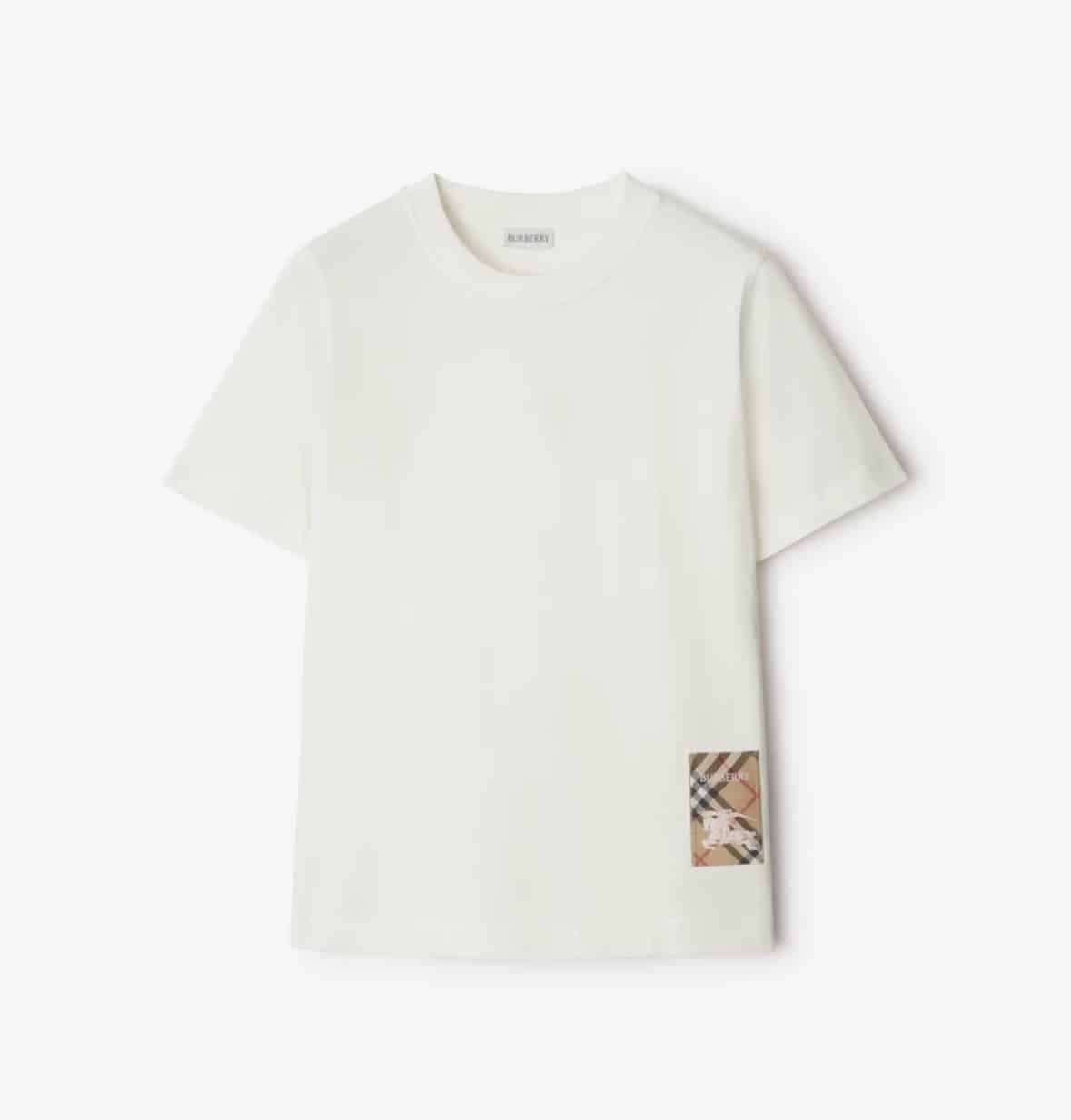 Check Label Cotton T-shirt
