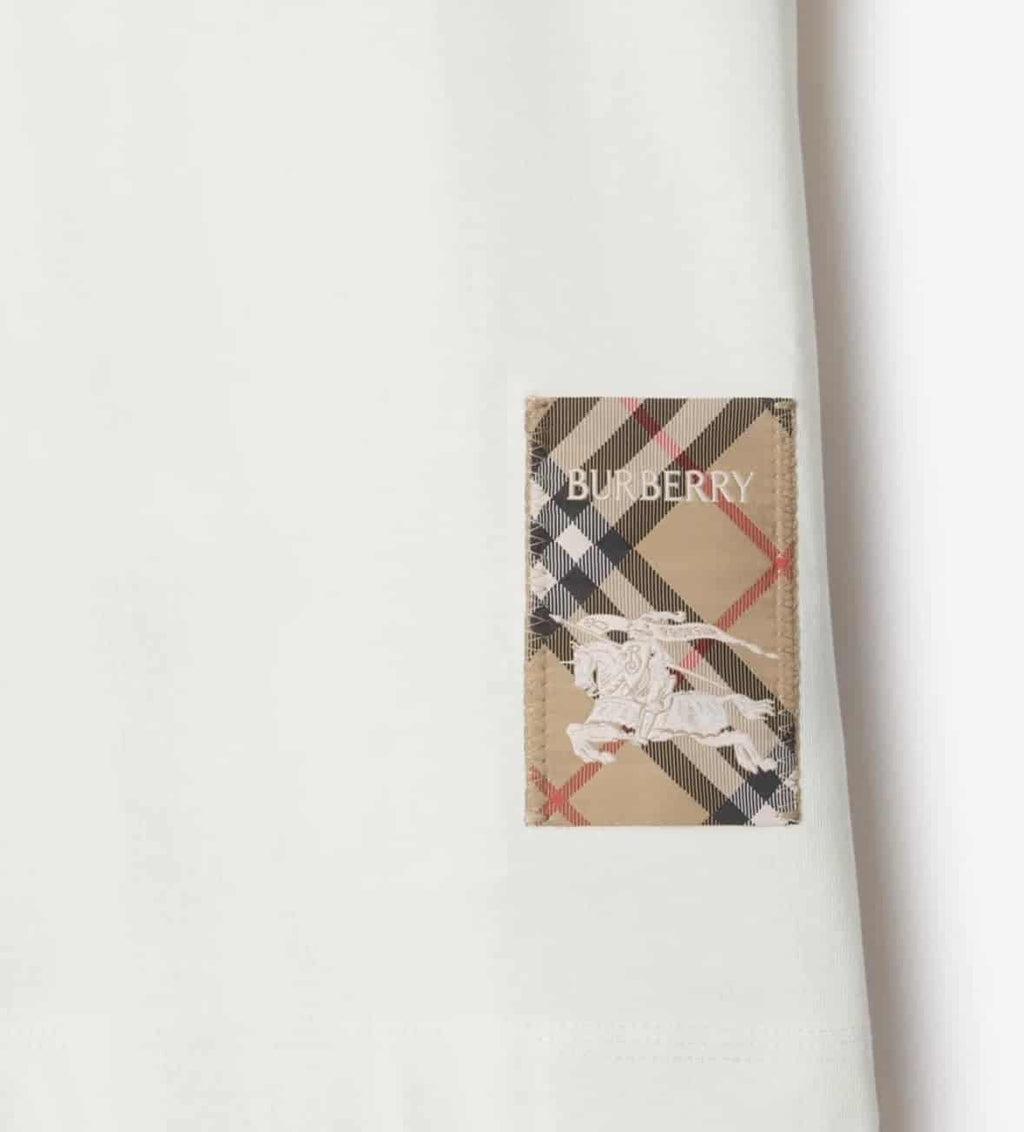 Check Label Cotton T-shirt