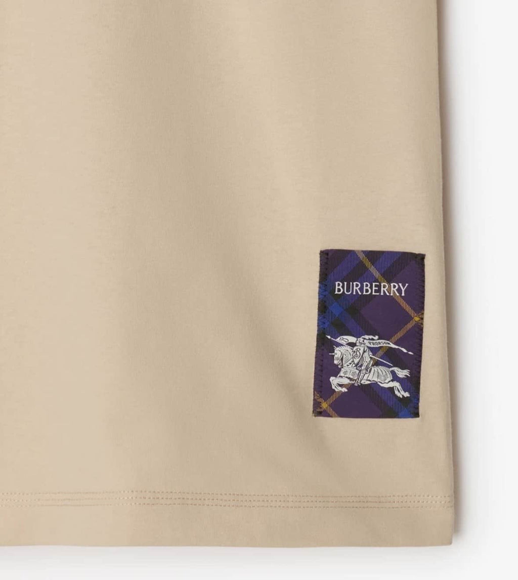 Check Label Cotton T-shirt