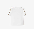 Check Trim Cotton T-shirt