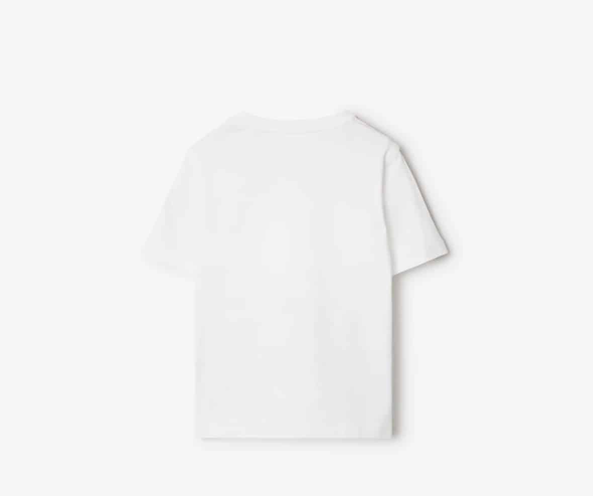 Check Trim Cotton T-shirt