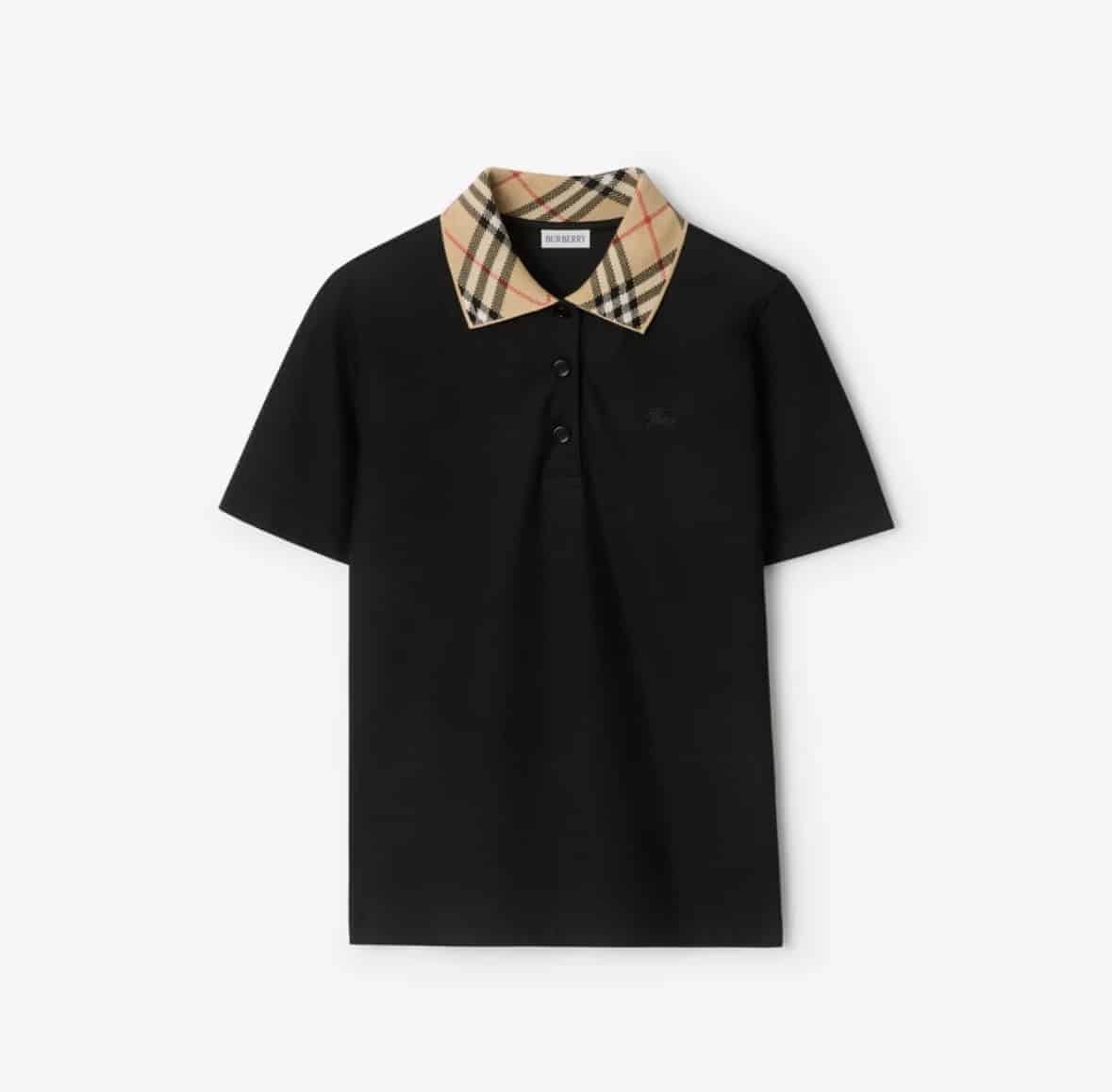 Check Collar Cotton Polo ShirtPrice