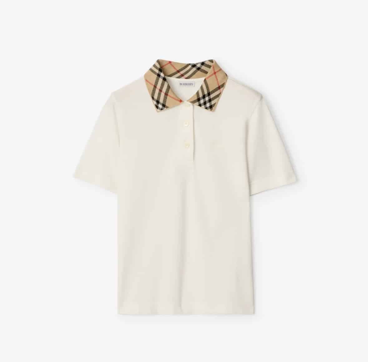 Check Collar Cotton Polo ShirtPrice
