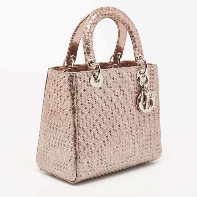Dior Metallic Rose Gold Micro Cannage