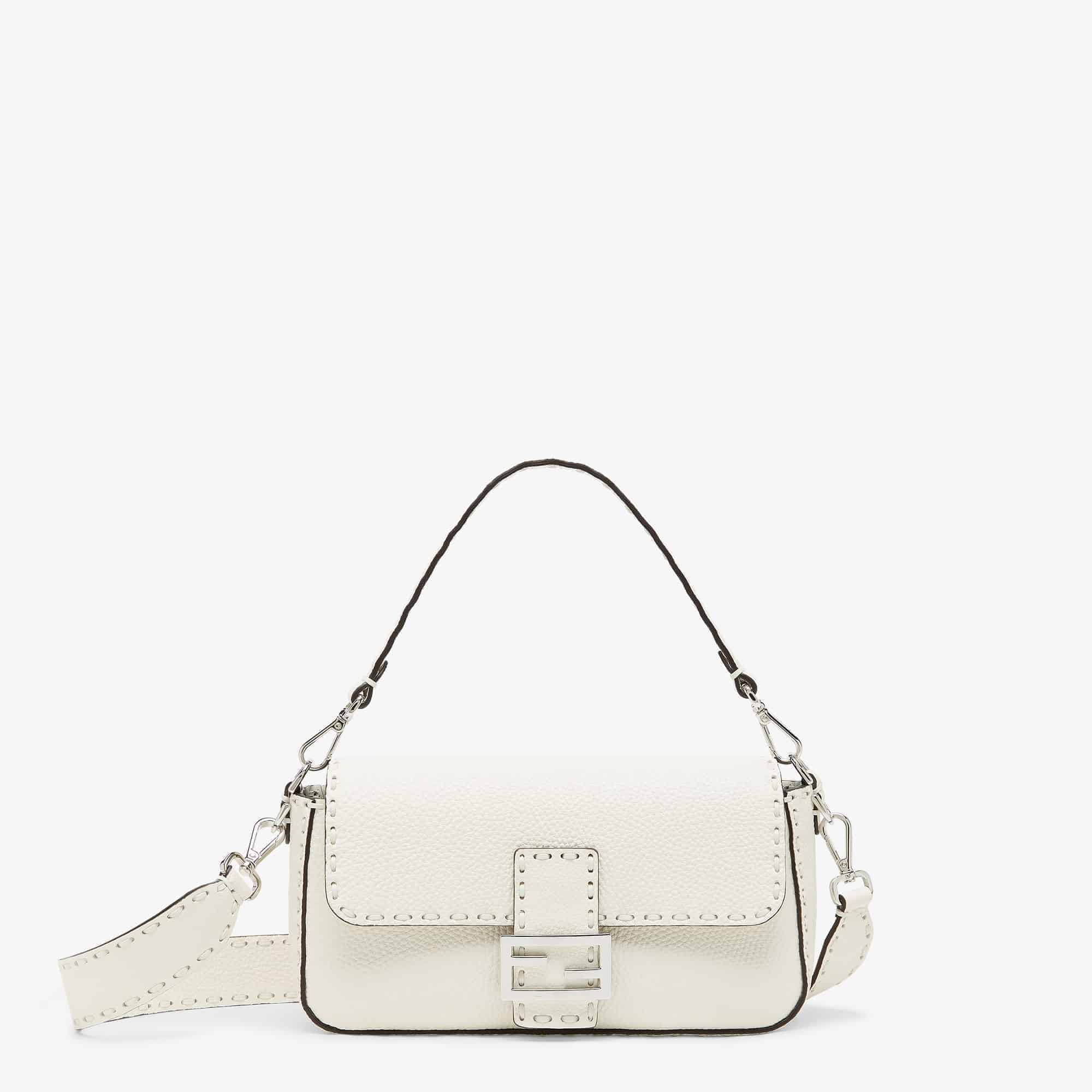 Baguette Ice white Selleria bag