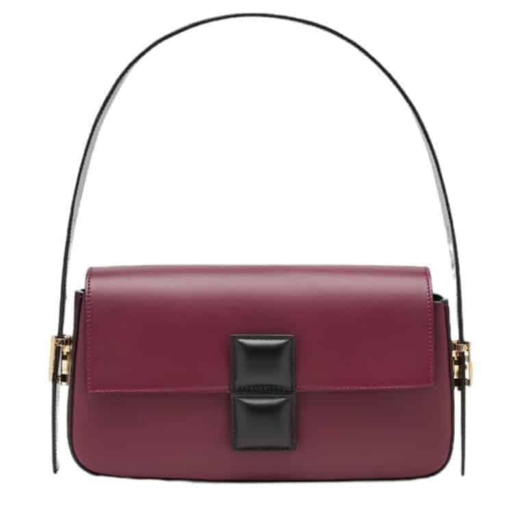 Shoulder Luxury Bag with Strap (Maroon)