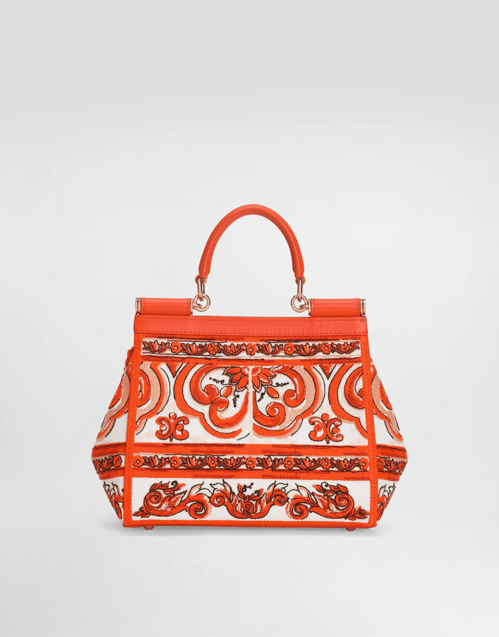 Small Sicily handbag with majolica embroidery