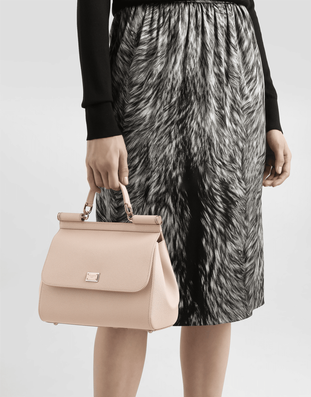 Large Sicily handbag in dauphine calfskin