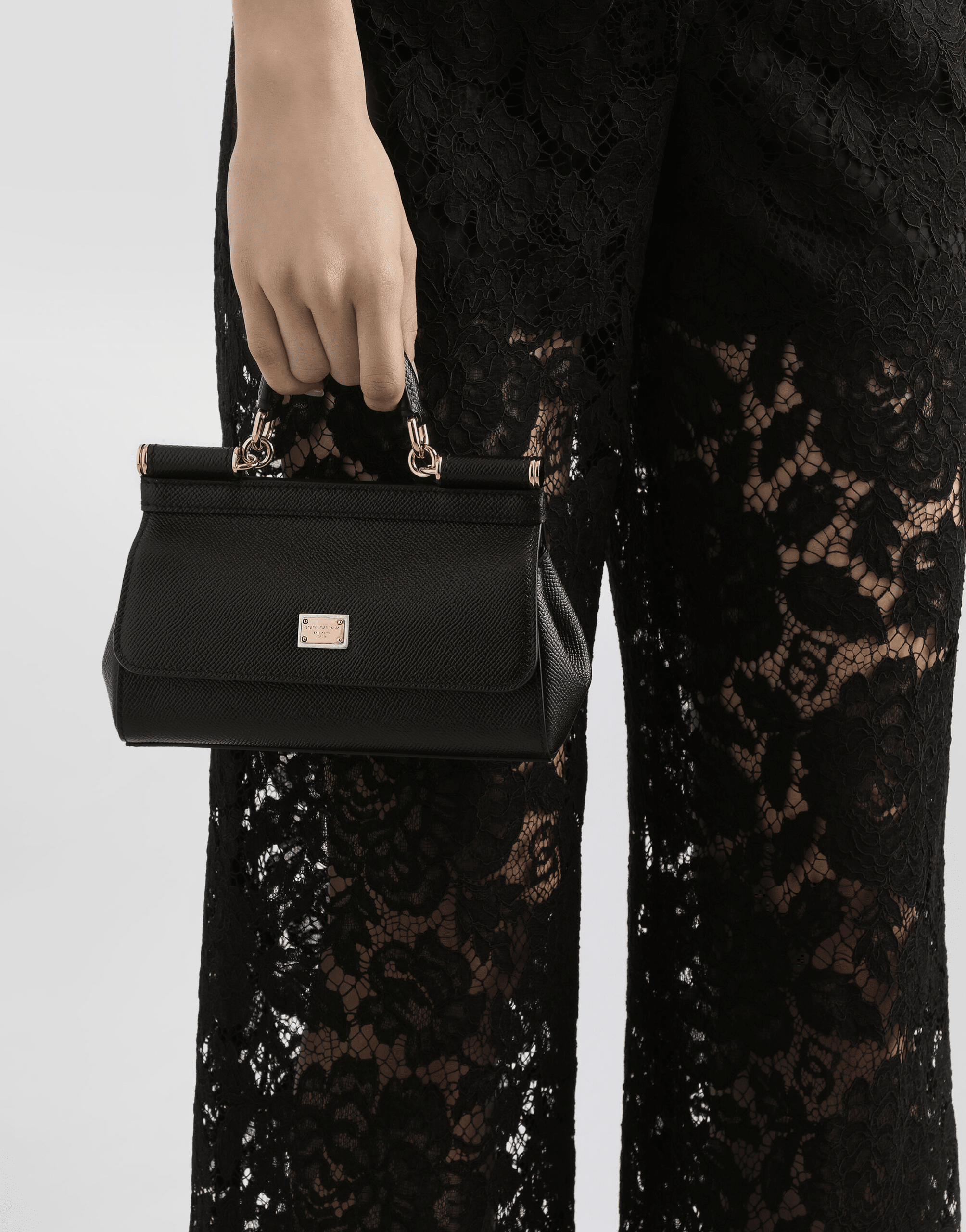 Mini Sicily handbag in dauphine calfskin