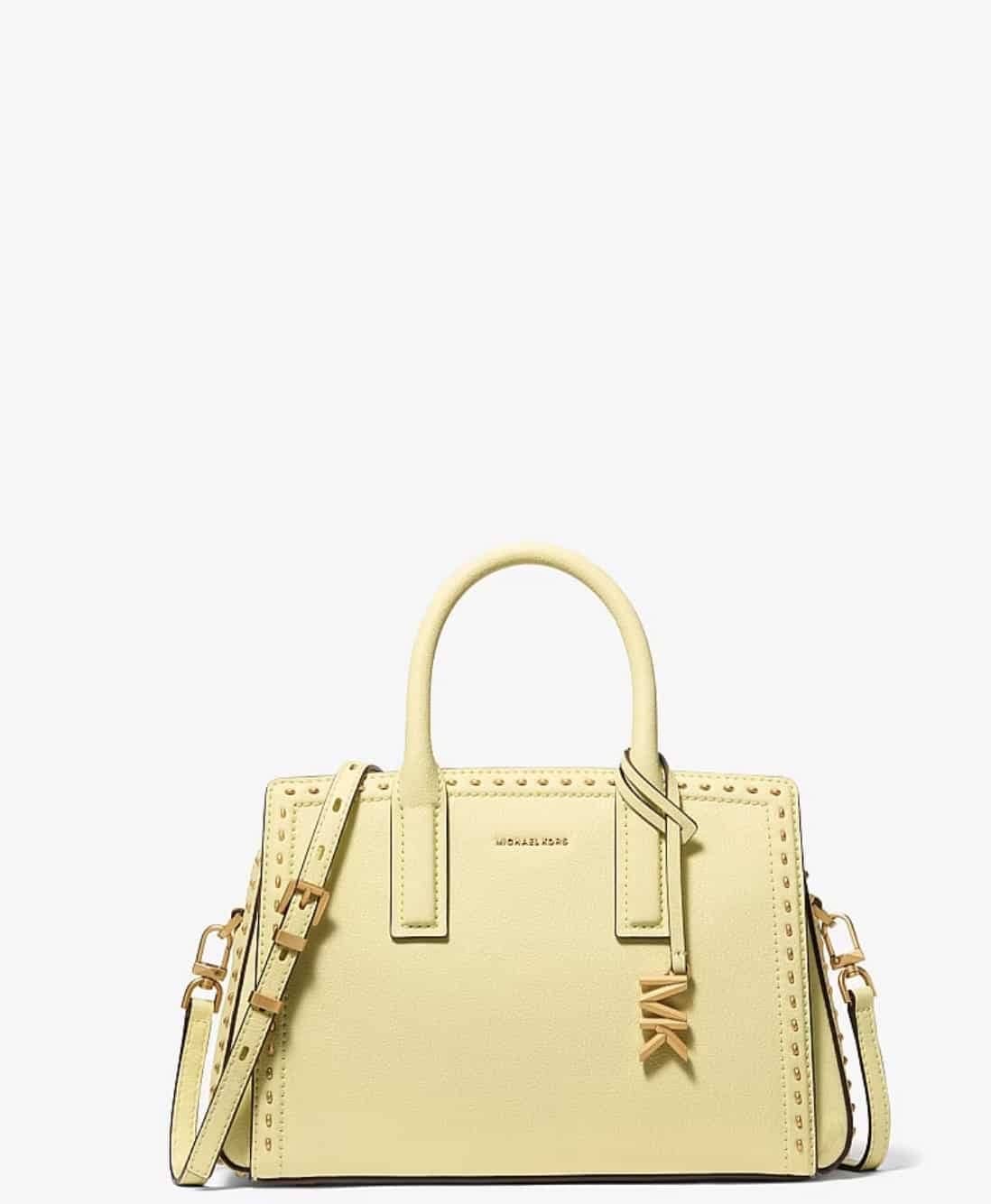 Laila Small Studded Leather Satchel