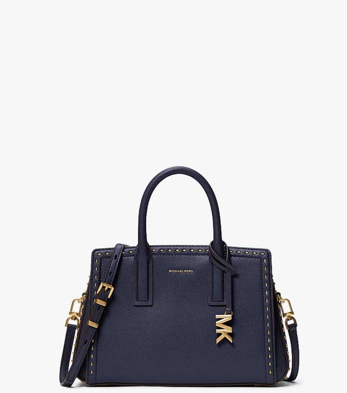 Laila Small Studded Leather Satchel