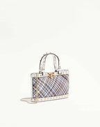 Valentino Garavani Rockstud Mini Shopping Bag In Woven Fabric