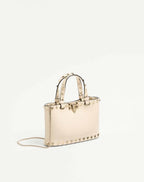Rockstud Mini Shopping Bag In Grainy Calfskin