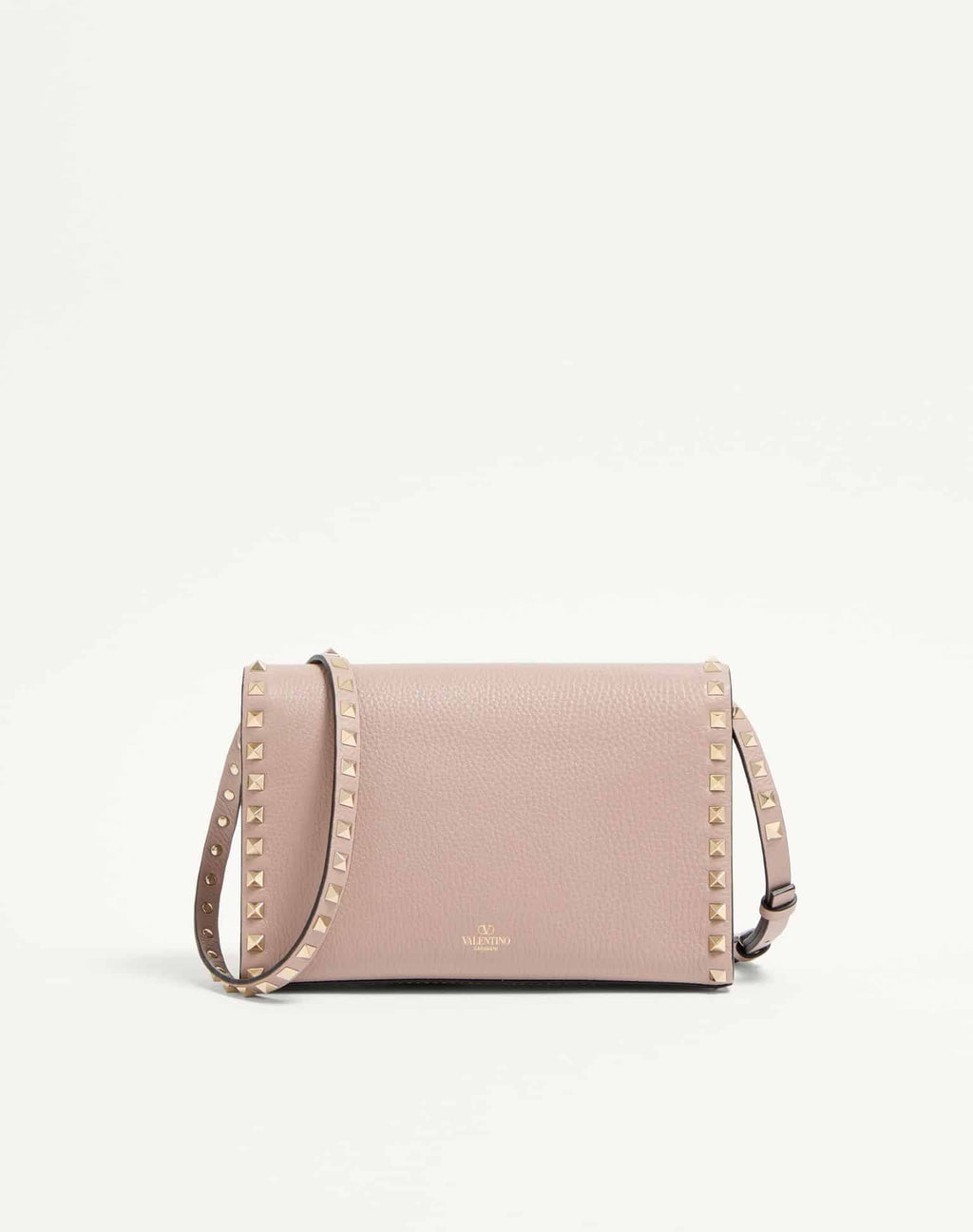 Small Rockstud Grainy Calfskin Crossbody Bag