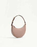 Mini Rockstud Hobo Bag In Grainy Calfskin