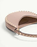 Mini Rockstud Hobo Bag In Grainy Calfskin