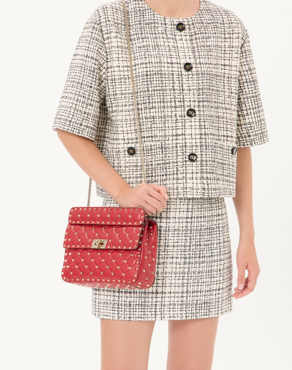 Medium Nappa Rockstud Spike Bag