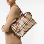 Small Check Zip Tote