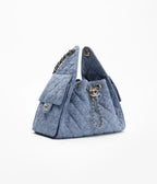 Washed Denim &amp; Gold-Tone Metal  Blue