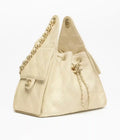 Grained Calfskin &amp; Gold-Tone Metal  Beige