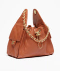 Grained Calfskin &amp; Gold-Tone Metal  Dark Orange