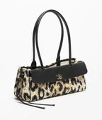 Tweed, Mixed Fibers, Calfskin &amp; Gold-Tone Metal  Brown, Black &amp; White