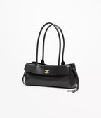 Grained Calfskin &amp; Gold-Tone Metal  Black