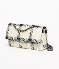 Cotton &amp; Wool Tweed &amp; Gold-Tone Metal  White, Ecru &amp; Black