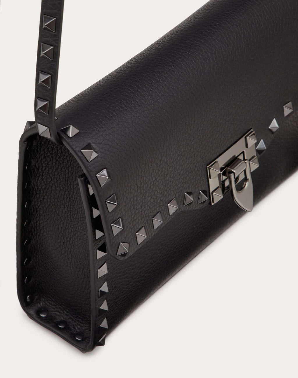 SMALL ROCKSTUD GRAINY CALFSKIN CROSSBODY BAG