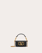 VALENTINO GARAVANI LOCÒ MICRO BAG IN CALFSKIN LEATHER WITH CHAIN