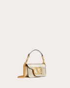 SMALL VALENTINO GARAVANI LOCÒ METALLIC CALFSKIN SHOULDER BAG