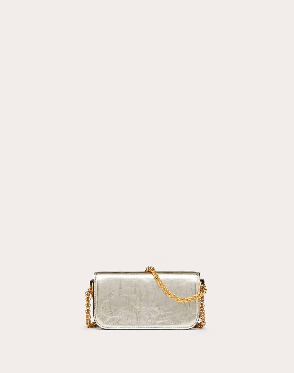 SMALL VALENTINO GARAVANI LOCÒ METALLIC CALFSKIN SHOULDER BAG