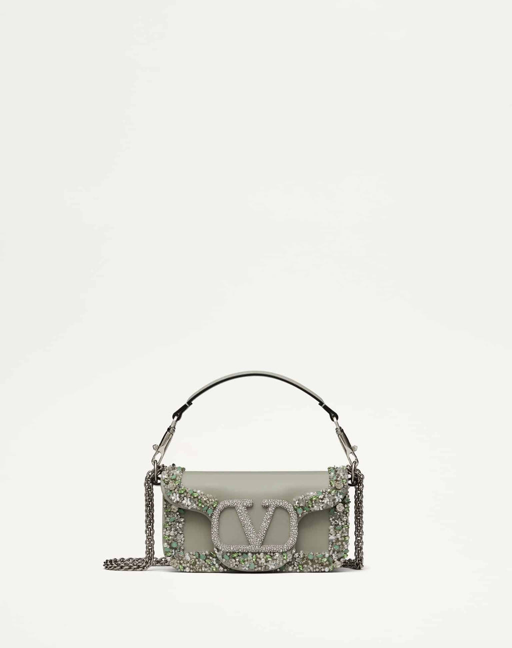 VALENTINO GARAVANI LOCÒ SMALL EMBROIDERED SHOULDER BAG