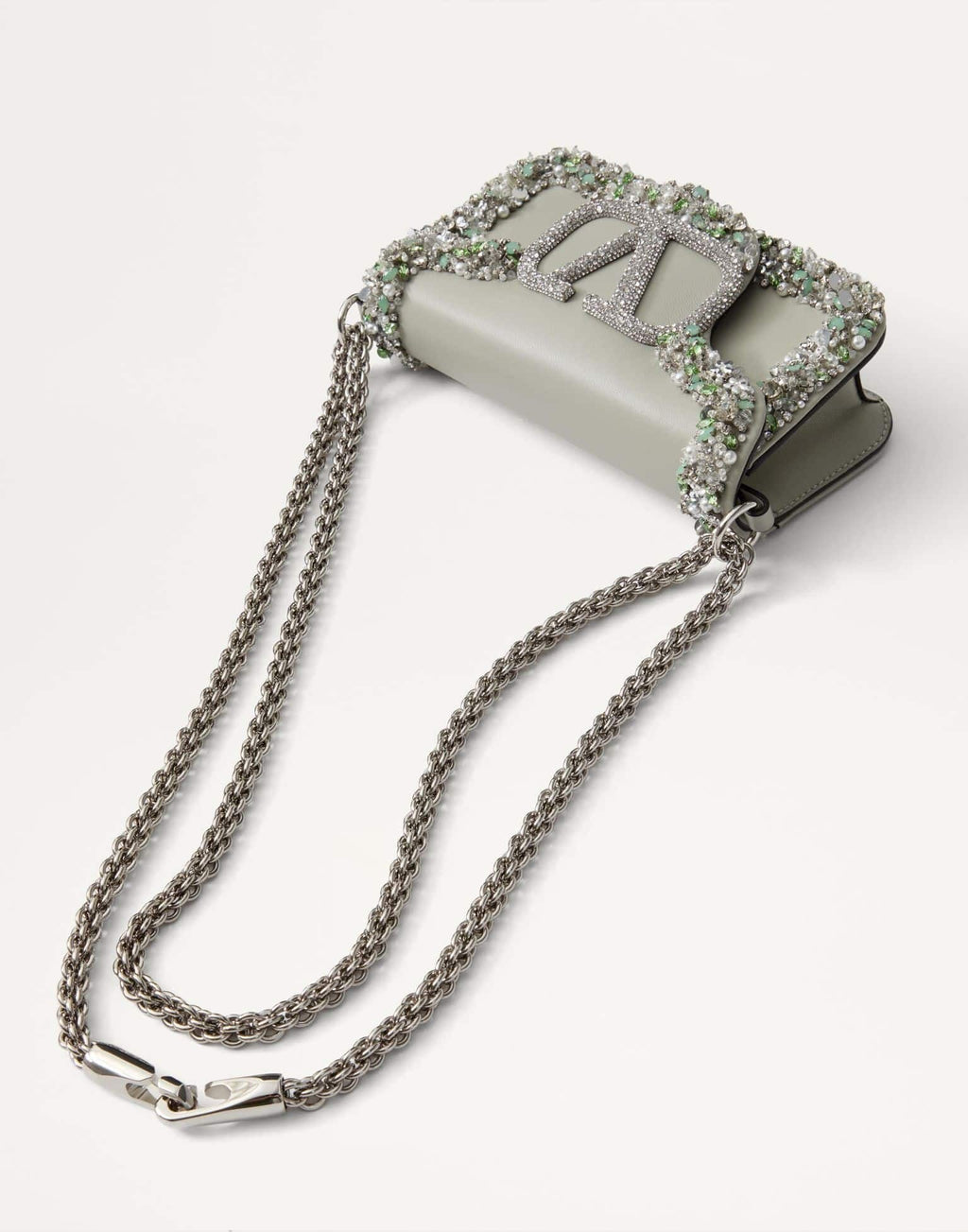 VALENTINO GARAVANI LOCÒ SMALL EMBROIDERED SHOULDER BAG