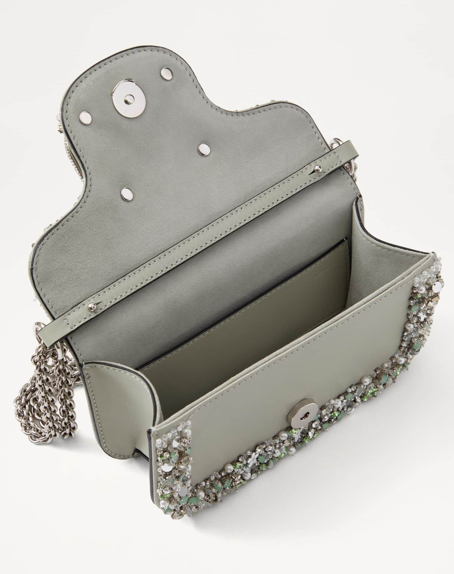 VALENTINO GARAVANI LOCÒ SMALL EMBROIDERED SHOULDER BAG