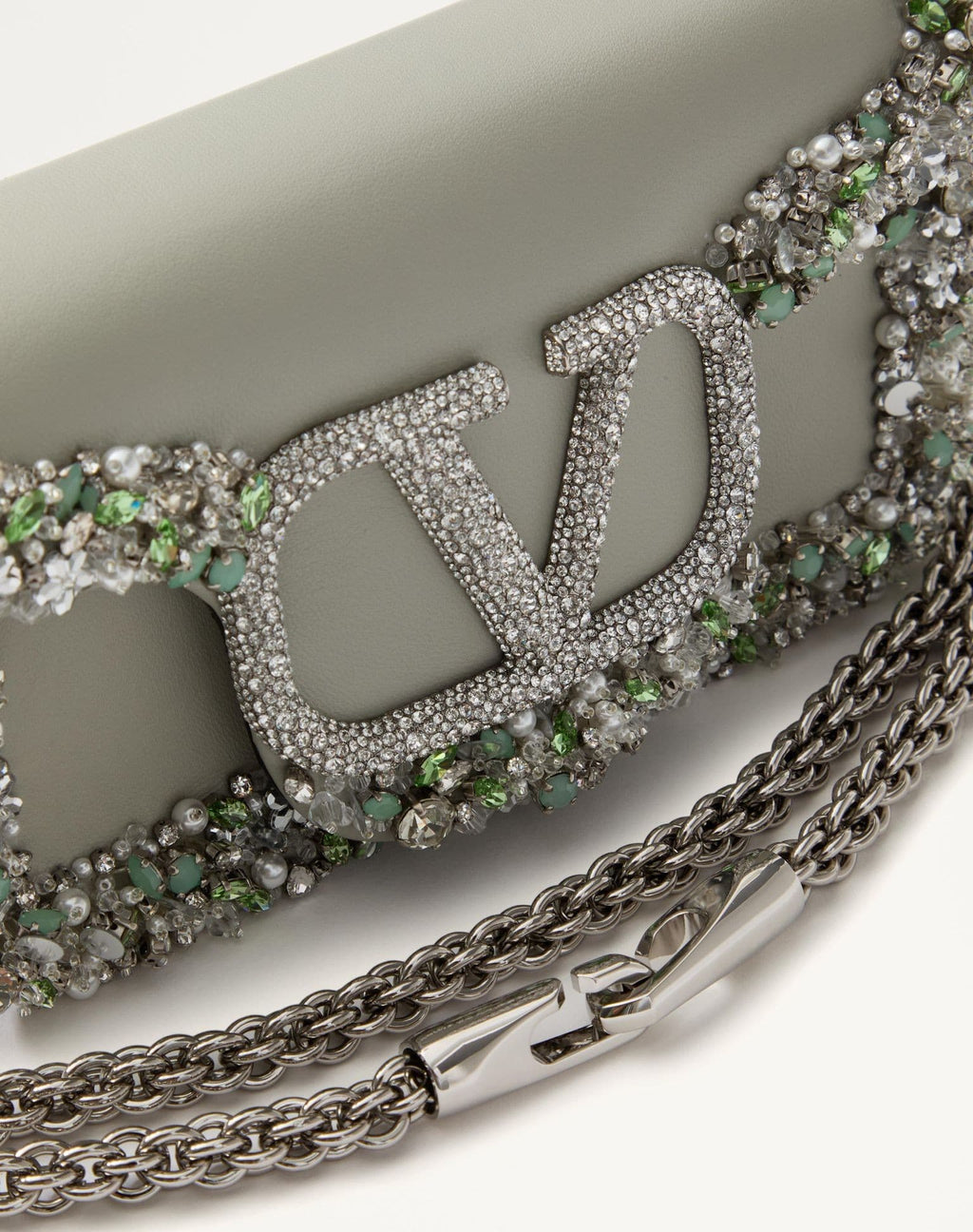 VALENTINO GARAVANI LOCÒ SMALL EMBROIDERED SHOULDER BAG