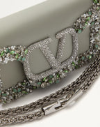 VALENTINO GARAVANI LOCÒ SMALL EMBROIDERED SHOULDER BAG
