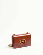 VALENTINO GARAVANI VAIN SHOULDER BAG IN SHINY CALFSKIN