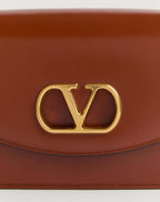 VALENTINO GARAVANI VAIN SHOULDER BAG IN SHINY CALFSKIN