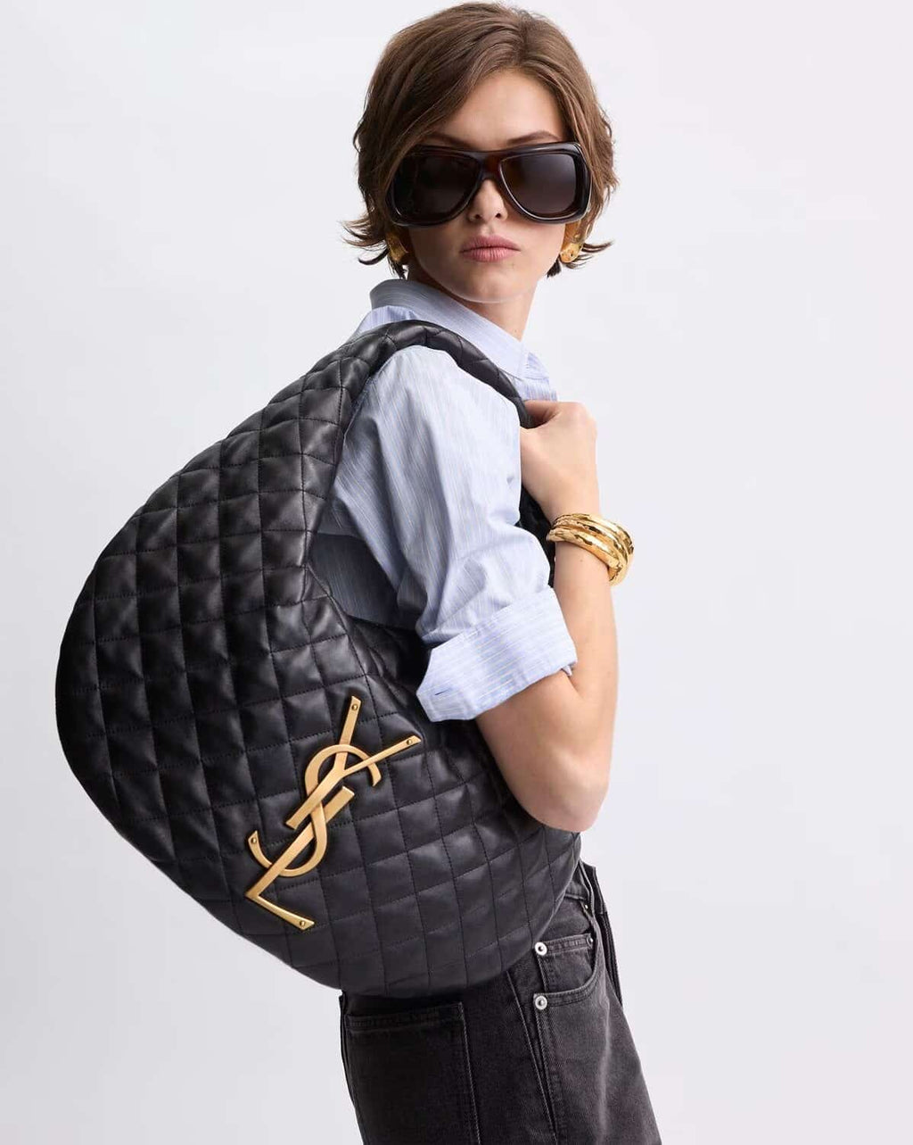 ICARE HOBO IN QUILTED NAPPA BLACK