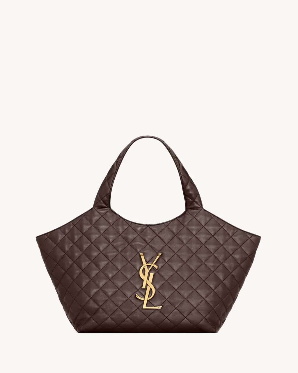 ICARE MEDIUM IN QUILTED NAPPA DARK CHOCOLATE