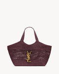 ICARE MEDIUM IN RAFFIA ROUGE CABERNET