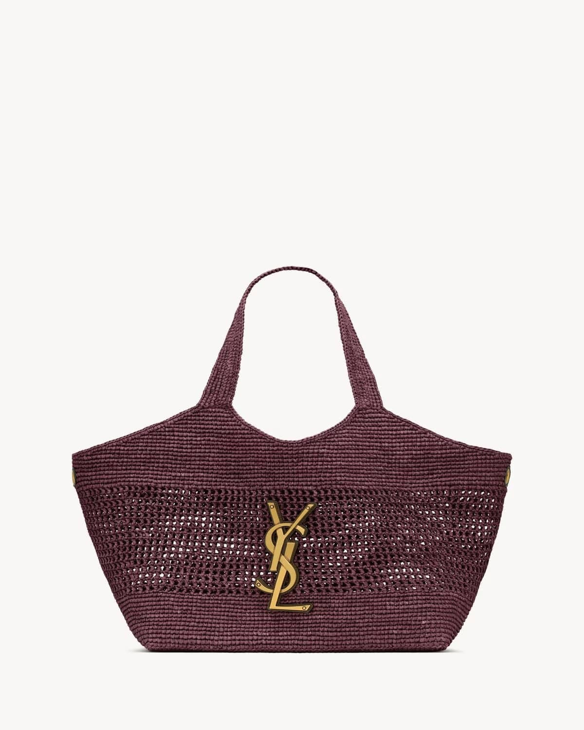 ICARE MEDIUM IN RAFFIA ROUGE CABERNET