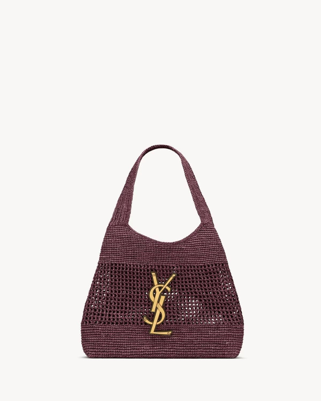 ICARE MEDIUM IN RAFFIA ROUGE CABERNET