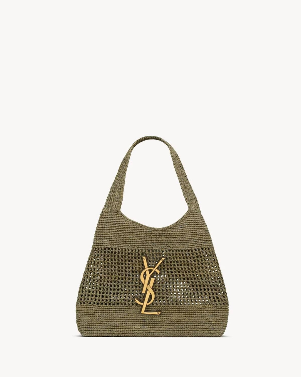 ICARE MEDIUM IN RAFFIA LIGHT MUSK