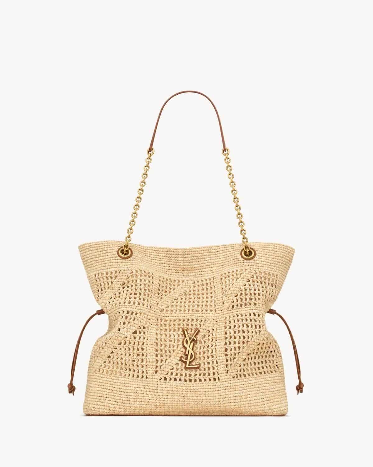 JAMIE SHOPPING IN RAFFIA NATURAL AND BRICK
