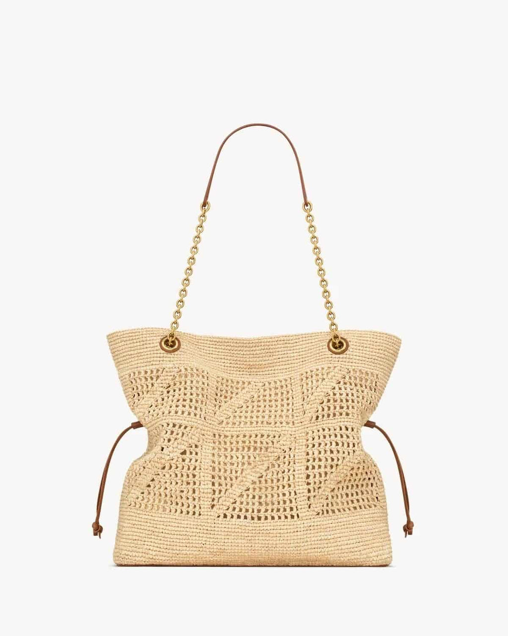 JAMIE SHOPPING IN RAFFIA NATURAL AND BRICK
